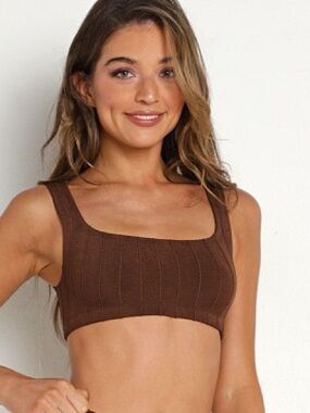 Hunza G Patricia Nile bikini top cocoa